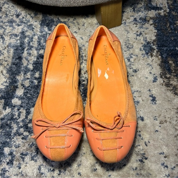 Cole Haan X Nike Air Orange Ballet Flats Size 8 - Picture 1 of 12
